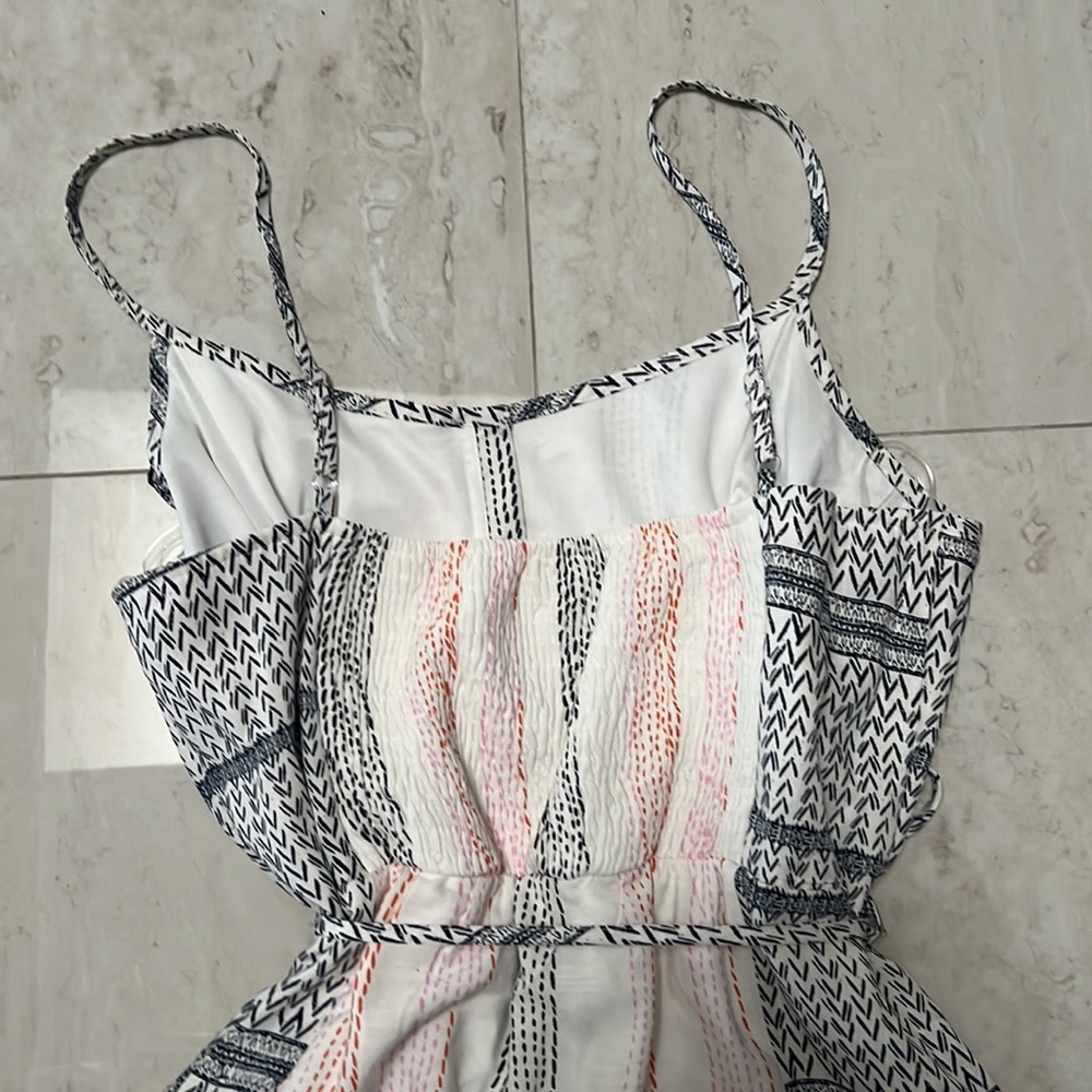 Mid Length Dress Button Down Spaghetti Straps - image 6